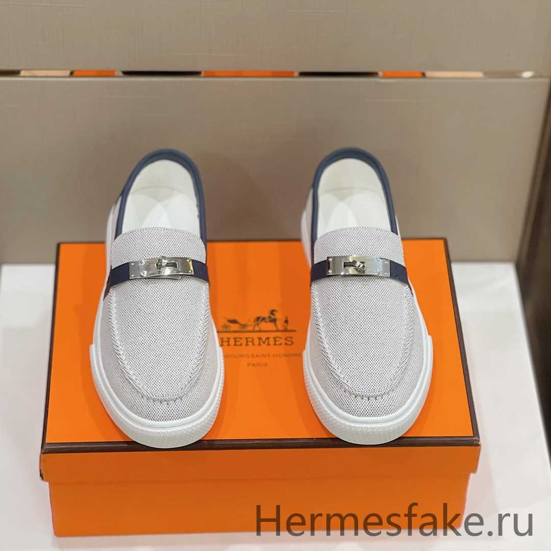 Hermes Shoes Sneakers Loafers Splicing Men Calfskin Cowhide Rubber Fashion Casual 1 i1680530423 2679 0